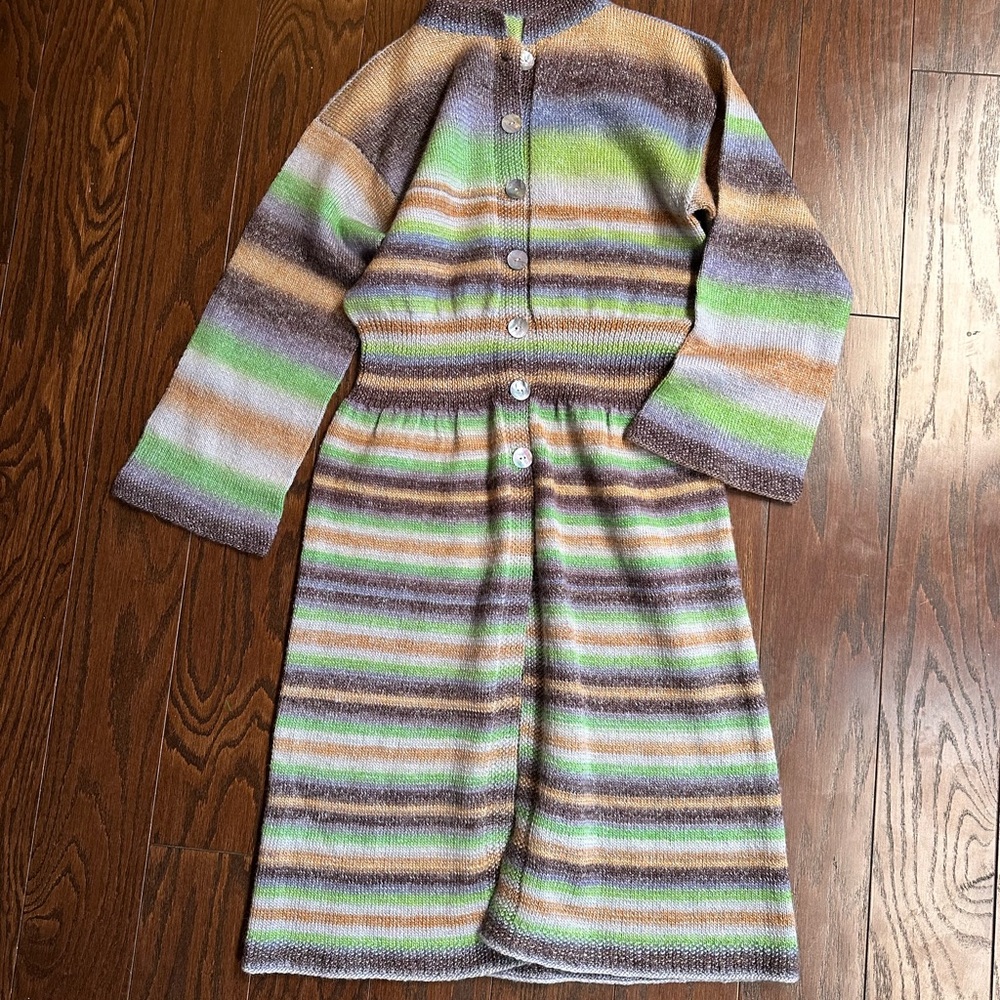Hand knit wool women’s duster!!!